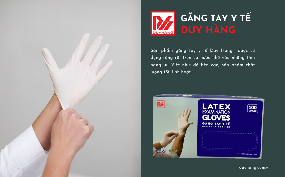GĂNG TAY Y TẾ DUY HÀNG KHÔNG BỘT